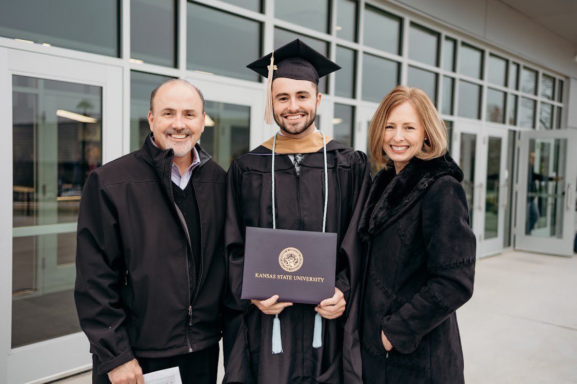 My parents and I at graduation