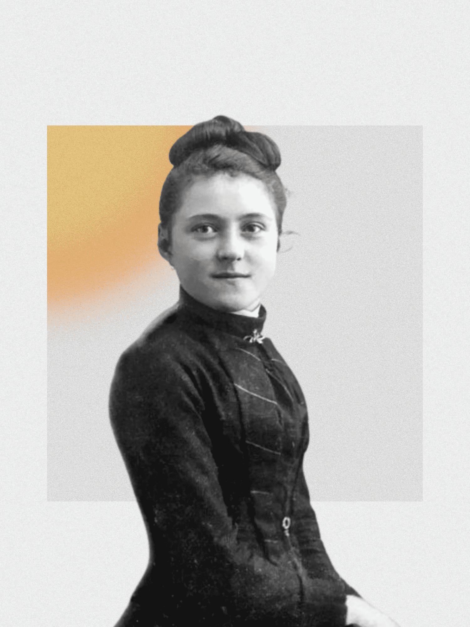 A graphic with a photo of young St. Therese. 