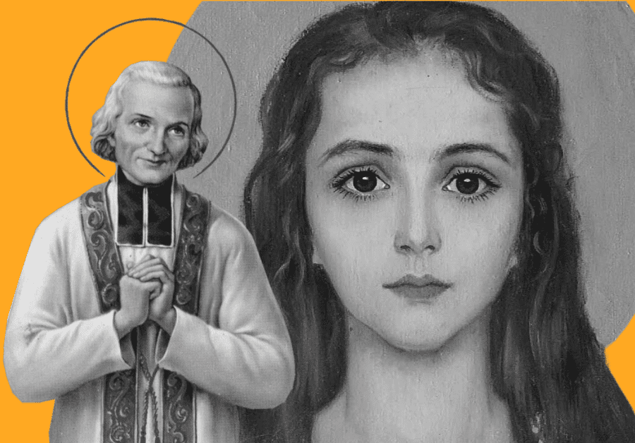 Saint John Vianney and his favorite saint, Saint Philomena