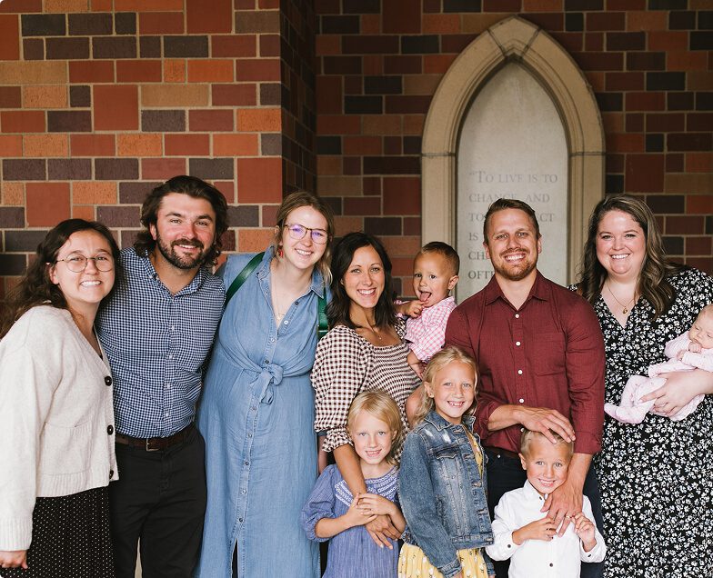 img cta group picture group picture of families in front of a church