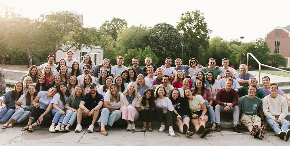 Large group of FOCUS Missionaries posing for a picture.